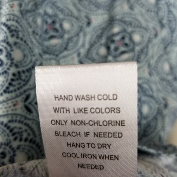 DR2 Daniel Rainn Boho Embroidered Shirt Top S Hi Lo Tassels Popover - Picture 7 of 8